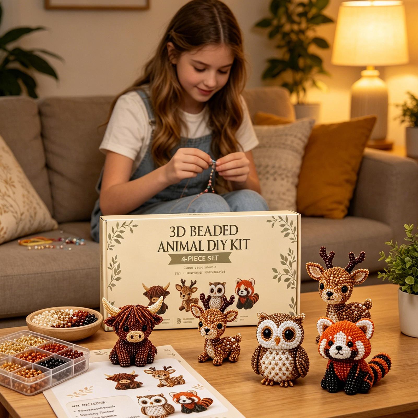 Jewelry Making Online - Kit de animales con cuentas 3D,