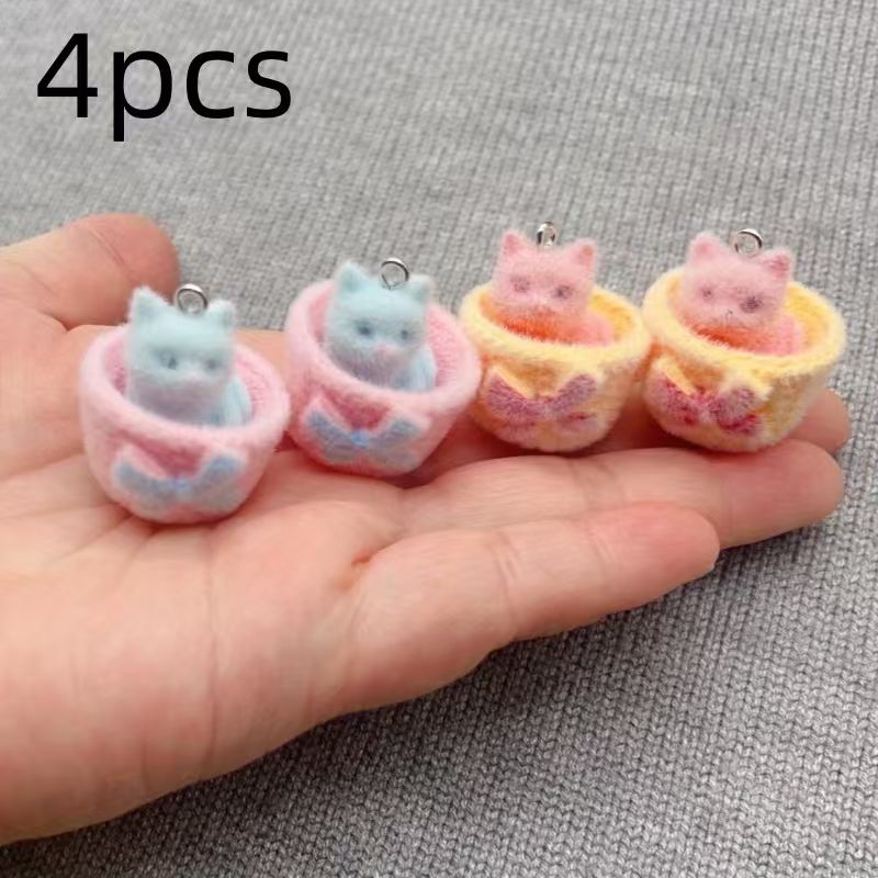 4 colgantes de gato de resina  - Jewelry Making Birthday Party reseña y precio