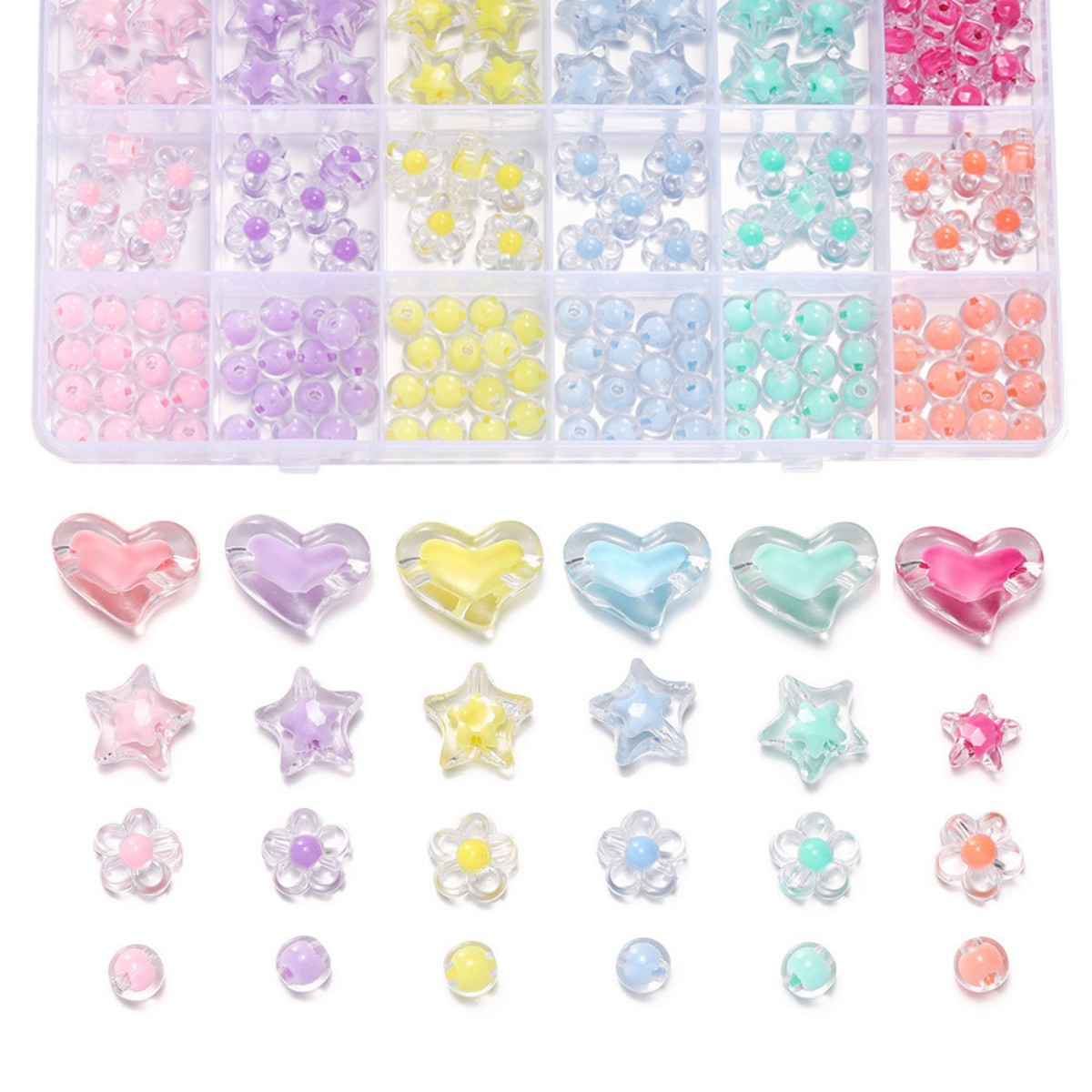 174 unids/caja de cuentas acrí - Jewelry Making Birthday Party reseña y precio