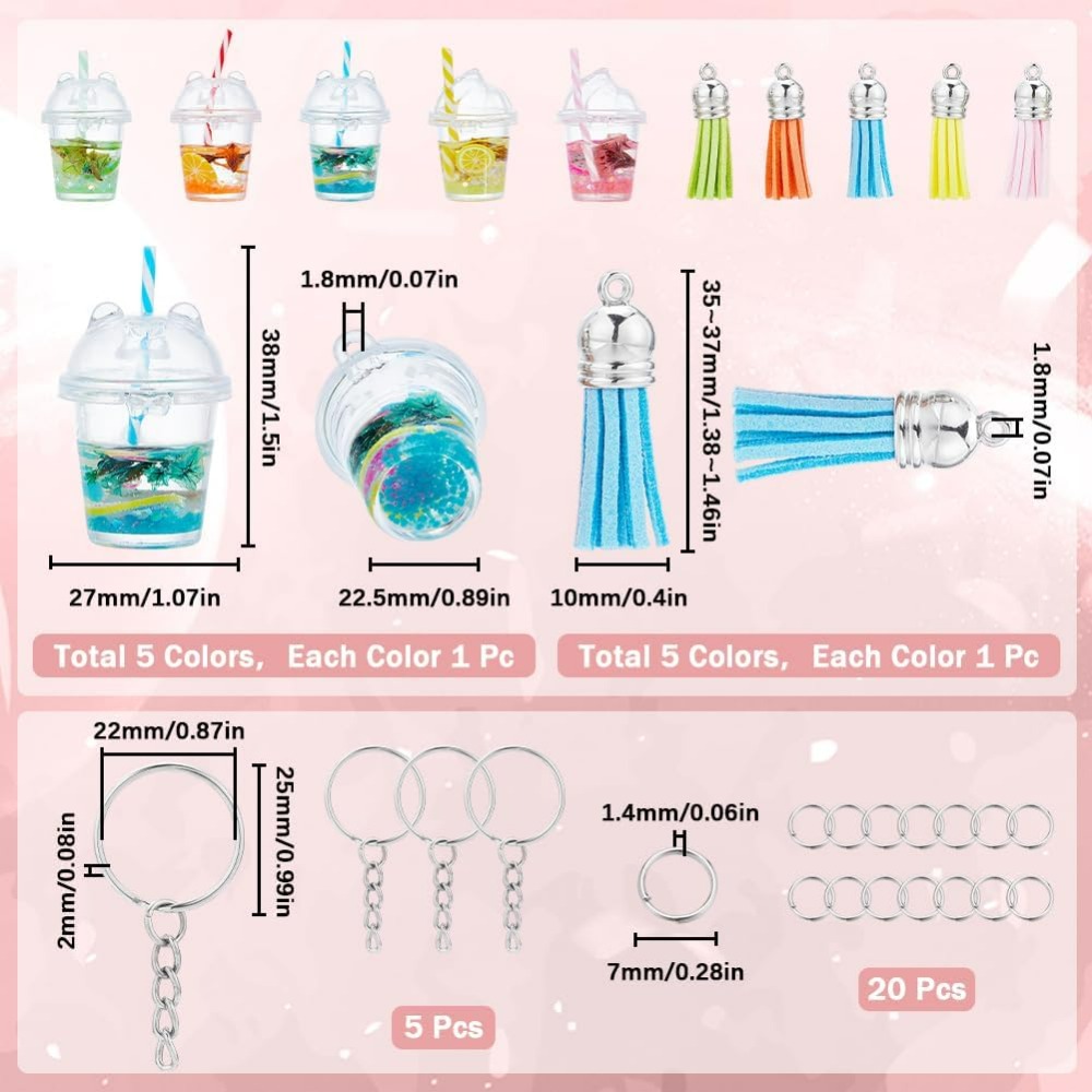 35 Uds DIY 5 juegos de llavero - Jewelry Making Kits reseña y precio