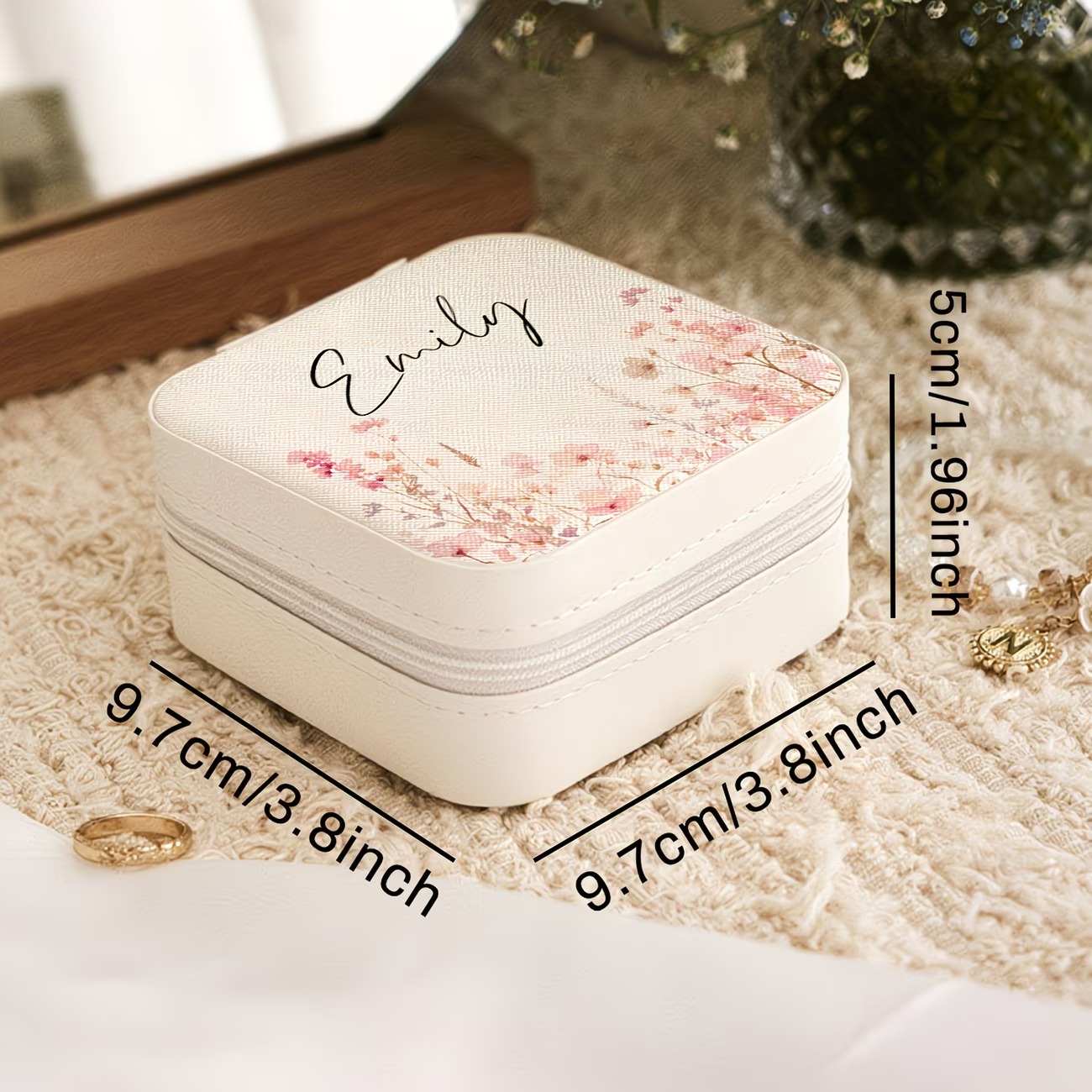 Caja de Joyería Beige Personal - Jewelry Making Birthday Party reseña y precio
