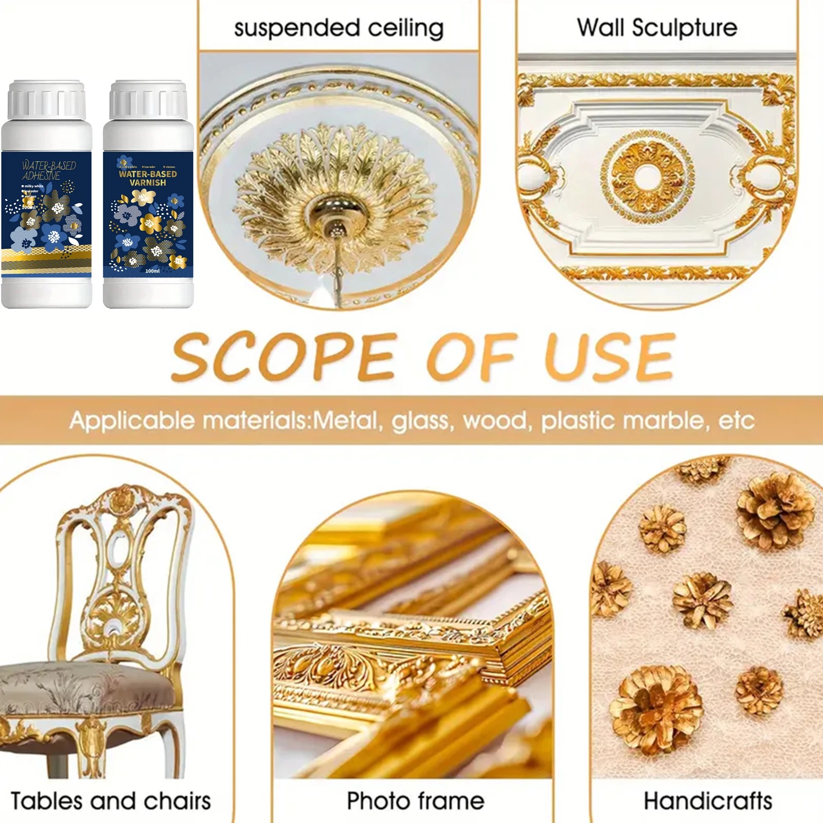 Kit de adhesivo dorado de hoja - Jewelry Making Online reseña y precio