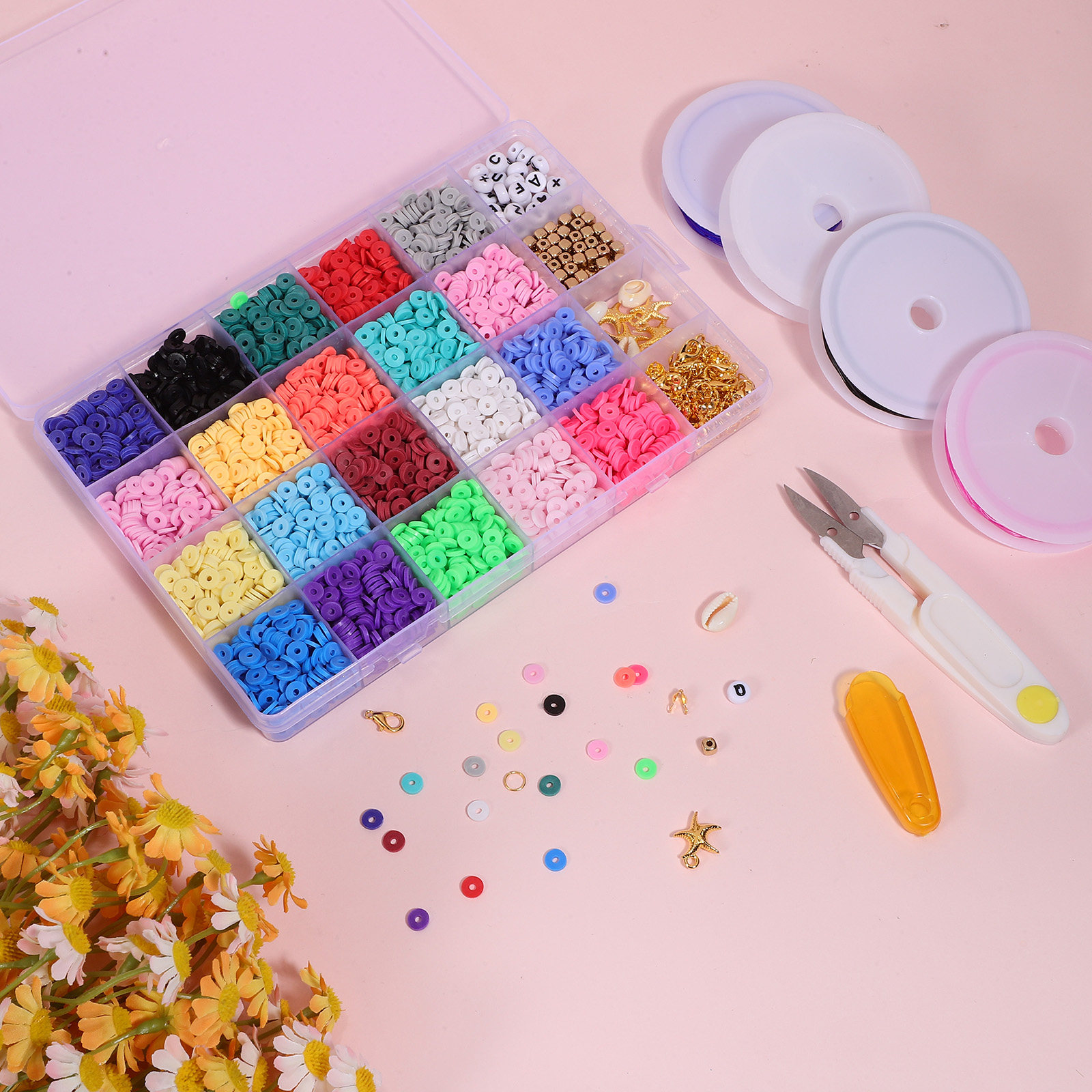 1 juego de cuentas de arcilla  - Jewelry Making Kits reseña y precio